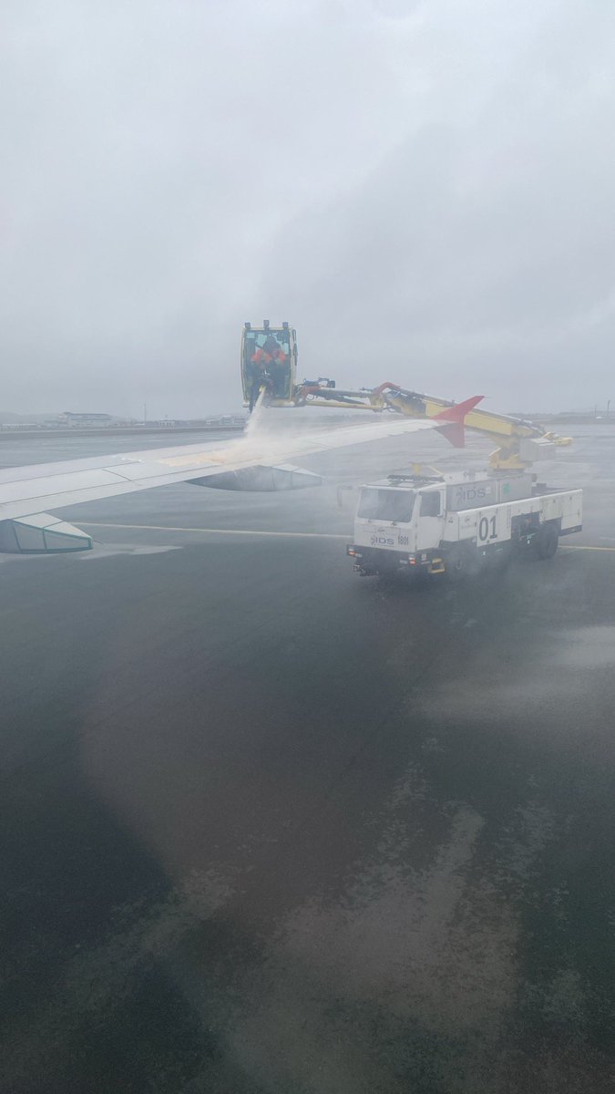 Deicing the plane, May 4, St. John’s NL. #Maythe4thBeWithYou
