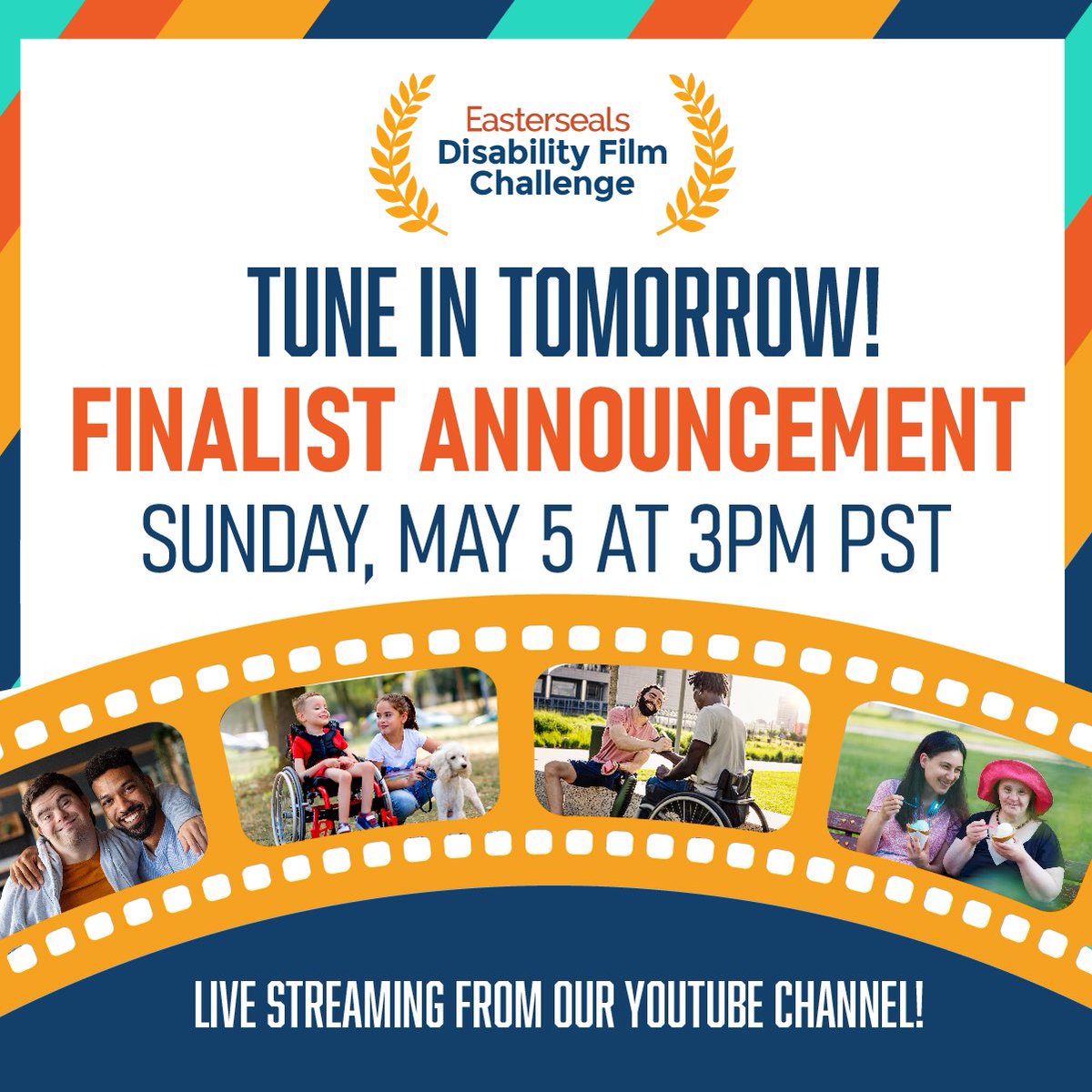 Find out who the finalists are for the 11th Annual Easterseals Disability Film Challenge! We are announcing and screening the #buddycomedy finalists LIVE from @reelabilitiesLA TOMORROW on May 5th at 3 pm PST. Reserve your in person tickets at reelabiltiesla.org or stream…