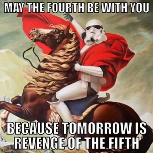 Just so you know! Be ready! May the 4th be with you today because… tomorrow… is … revenge of the 5th! 😂 It's Star Wars Day, a perfect time to celebrate all things from a galaxy far, far away. What's your favorite Star Wars movie or character? #Maythe4thBeWithYou