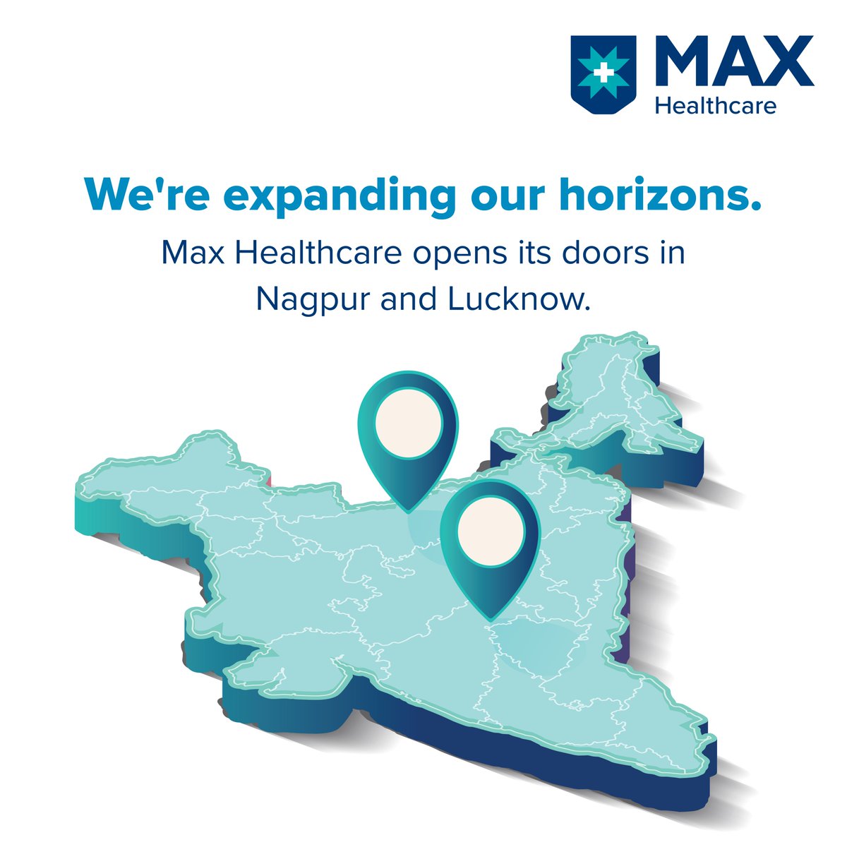 We're thrilled to share that we've expanded our presence to #Lucknow and #Nagpur. With the addition of these two new super speciality hospitals, our network has grown even more robust, now encompassing 19 hospitals, 4000 beds, &amp; over 5000 clinicians. #MaxHealthcare