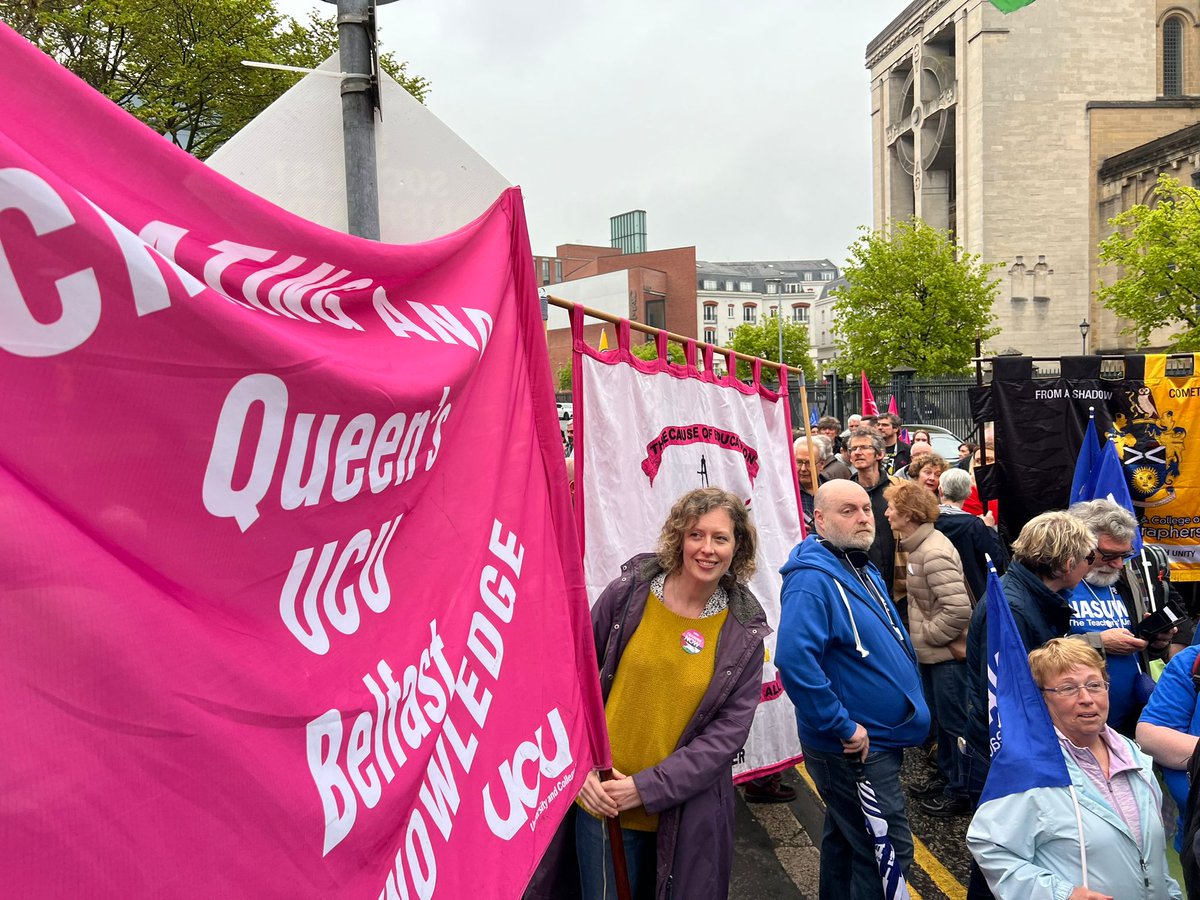 Our branch represented in this afternoons #InternationalWorkersDay march in Belfast!
