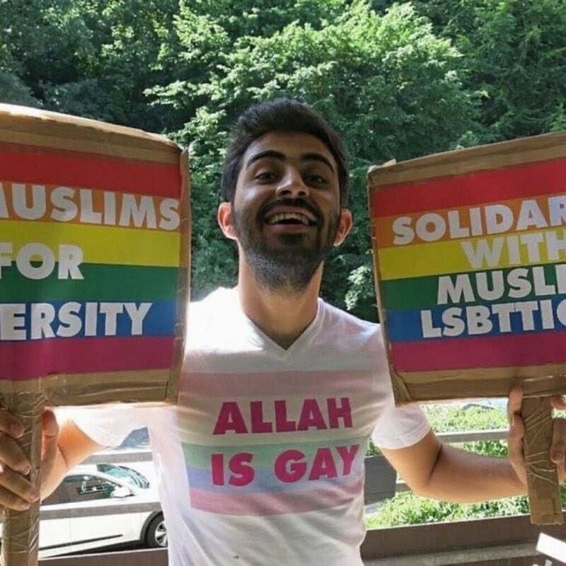 I would give a yr salary to see him walk through the Middle East carrying these signs. How far do you think he would get?