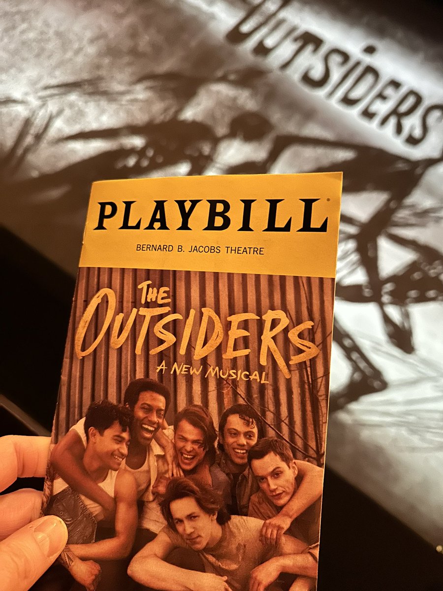 What an experience. This cast is the most engaging, charismatic and unified team of actors I’ve seen in a bit. Congrats on all the @TheTonyAwards noms #theoutsidersmusical