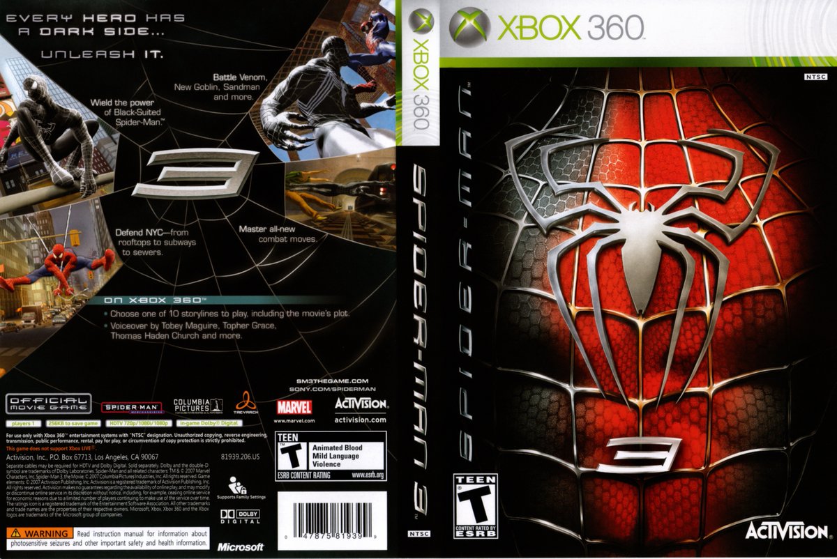 #SpiderMan 3 for #Xbox360 was released in United States 17 years ago (May 4, 2007)    

#TodayInGamingHistory #OnThisDay #XBOX