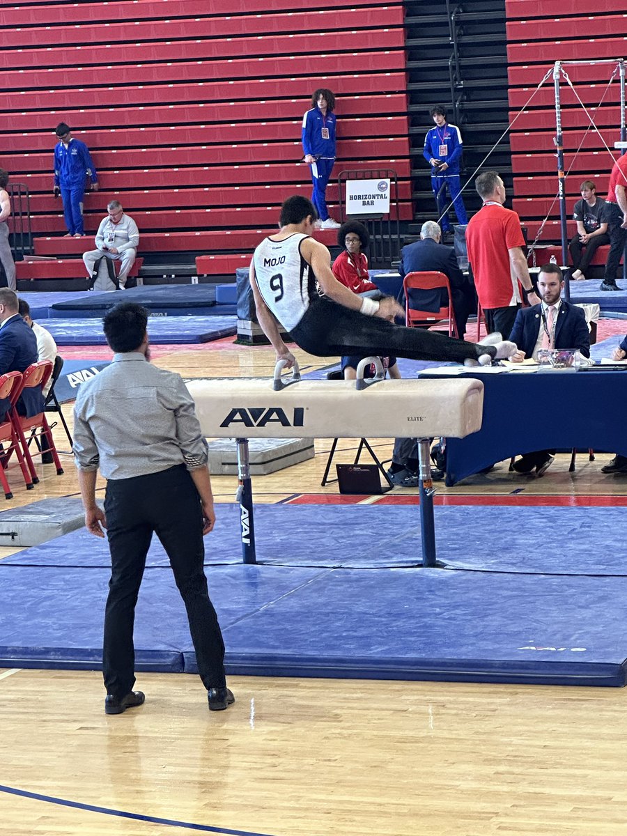 Permian Boys start day 2 of the UIL State Gymnastics Championship at the El Paso Bel Air Sports Complex.