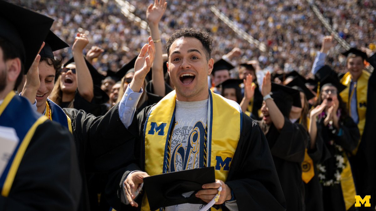 “We’re so proud of your achievements, and we look forward to all that you’ll do. You will always be part of the Michigan family. So congratulations graduates — and always and forever, Go Blue!” - @UMichPrezOno #MGoGrad