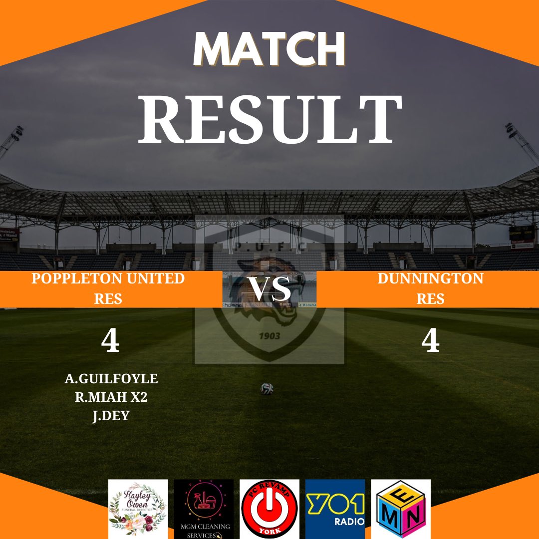 An extraordinary game which saw us come from 4-0 down at HT to bring it back to 4-4 with a last minute belter. Credit to <a href="/Dunnofc/">Dunnington FC</a> who put their pens away and go through.

🟠⚫️