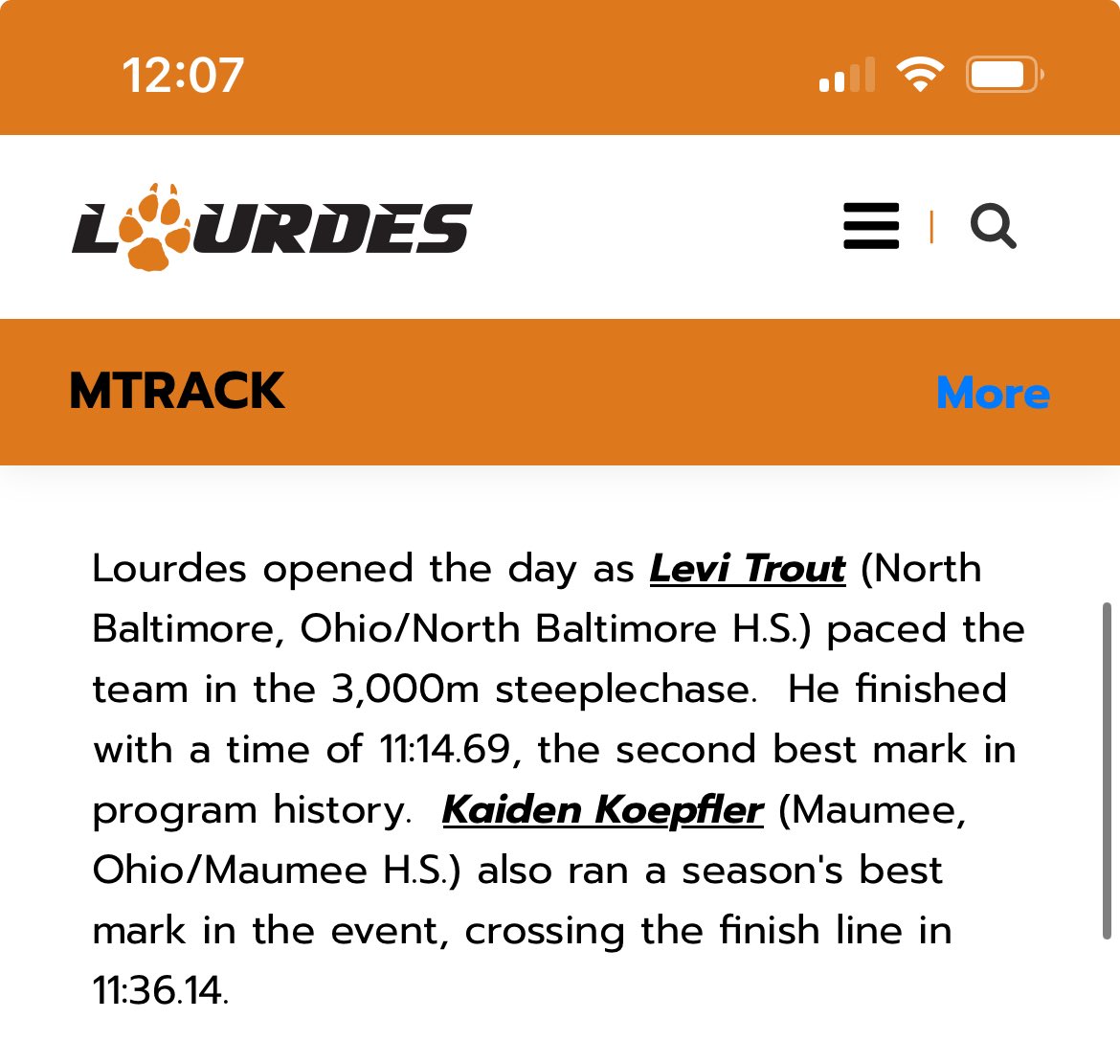 Wow, what a weekend for the Trout siblings, ⁦@_LeviTrout⁩ making the most out of his college career.  I think every distance runner at one time has thought about how fun it would be to run the steeplechase one time. He goes and runs the 2nd best time in program history.