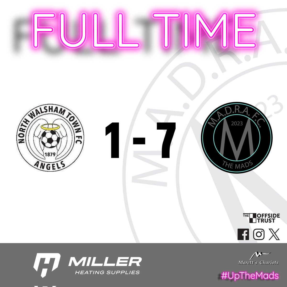 Ressies recover from an early slip up and get themsleves into their 2nd cup final 💪🩵🩷
#UpTheMads #WelcomeToTheMadhouse #Madness #TheMads #MadraFC #NorfolkFootball #OneStepBeyond