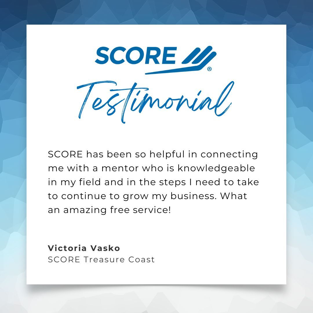 CONGRATULATIONS to SCORE Treasure Coast for receiving this week's review of the week! 🌟🌟🌟🌟🌟