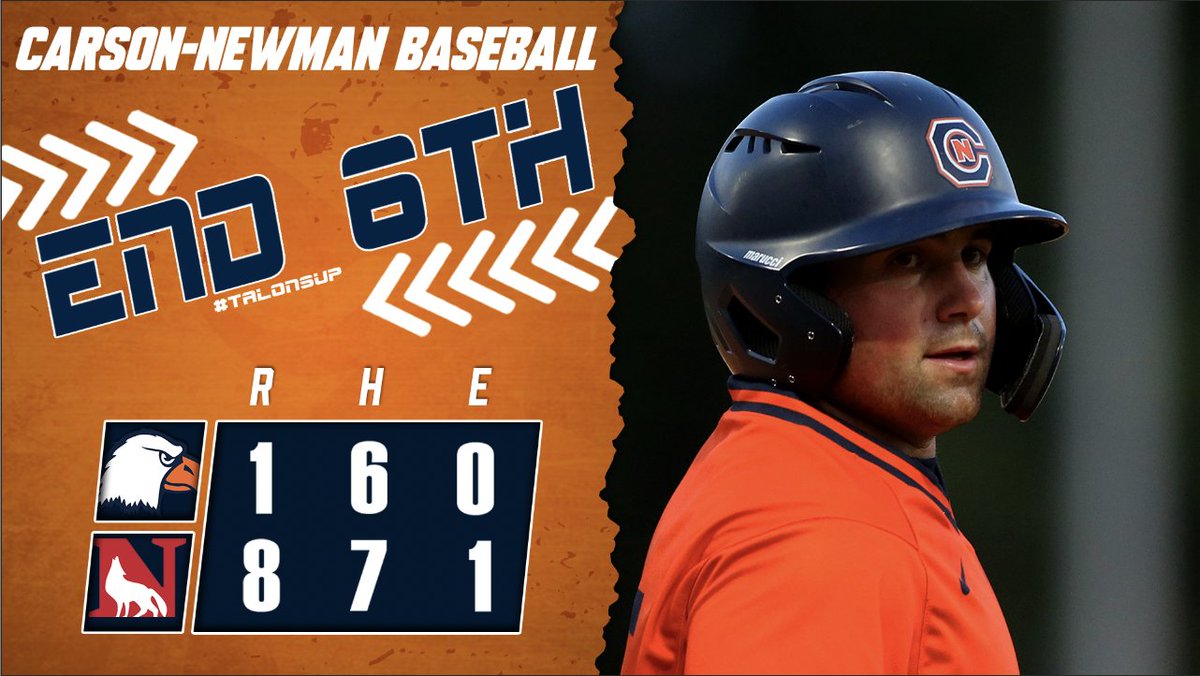 The Wolves capitalize on a handful of free passes in the 6th as we head to the 7th 🐺Newberry 8 🦅@CNBaseball 1 END 6TH 📱cneagles.com/live 📺cneagles.com/flobase 📈cneagles.com/livestats