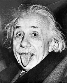 Einstein 33LP, and everyone recognizes this image.

And with this image, came the onslaught of 'genius' meaning quirky and silly. The quintessential professor with a messy desk and wild schizophrenic ideas. 

It was an atmosphere.