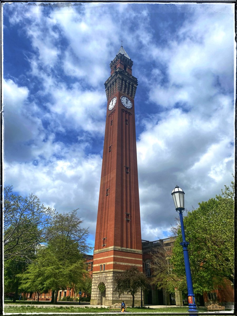 Old Joe looking magnificent in Saturday sunshine but when is your problem going to be sorted? Get well soon…..it is not the same without your sonorous bong Joe ⁦@oldjoeclock⁩ @⁦@unibham_estates⁩ ⁦@GuildofStudents⁩ ⁦@BhamUniUnison⁩