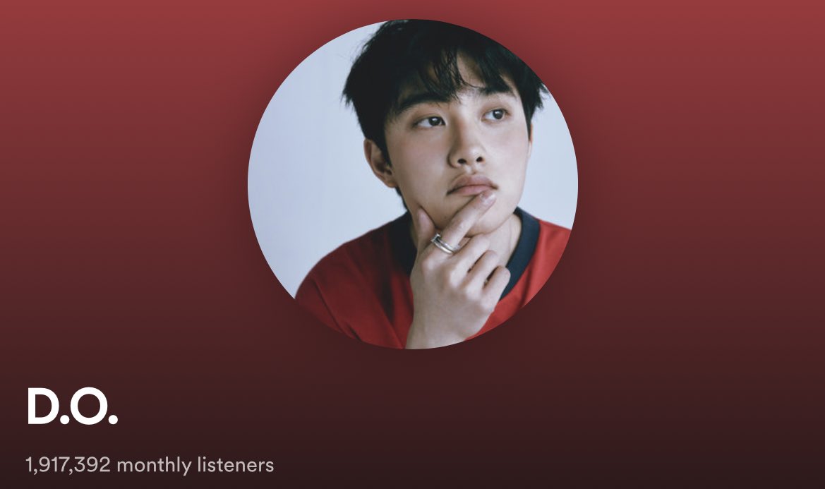 .#DOHKYUNGSOO (D.O.) - Monthly Listeners on Spotify 04.30 : +9.724 05.01 : +10.330 05.02 : +35.763 05.03 : +86.558 🌸 open.spotify.com/artist/2CQZr2R… #도경수 #도경수_성장 #DOHKYUNGSOO_BLOSSOM @companysoosoo_