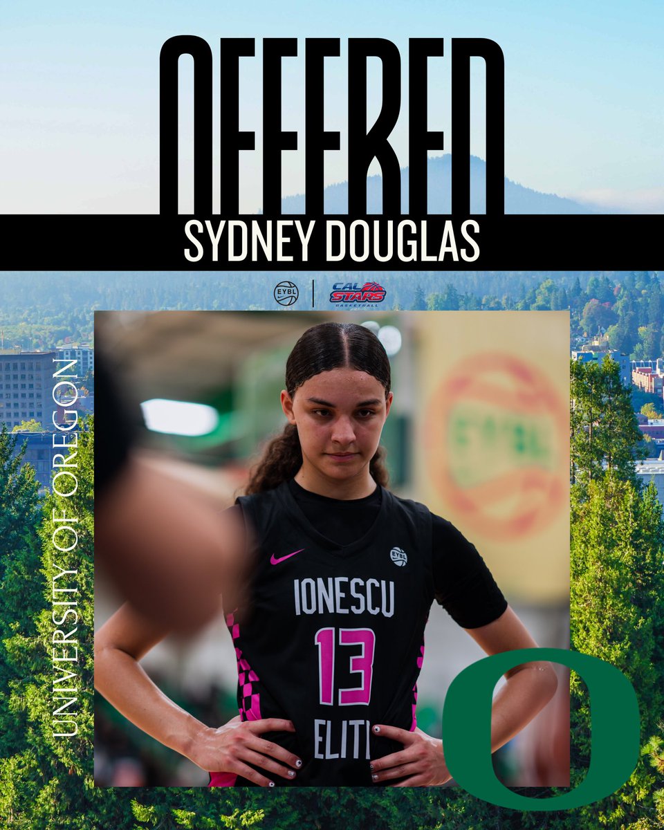 Congratulations to @SydneyBEAN_16 class of 2028 on her offer from @GoDucksKG & @OregonWBB #onetwostars @NikeGirlsEYBL