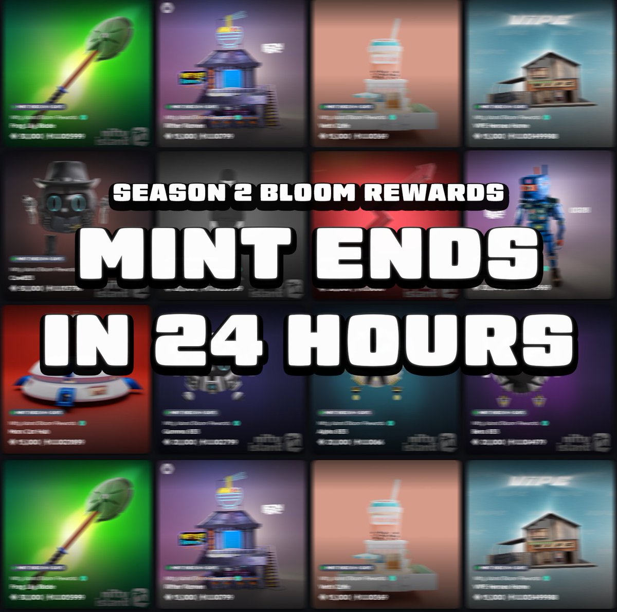 Time's running out! ⏰ Only 24 hours left to mint your @Nifty_Island Season 2 Bloom rewards before they're gone for good! 🏝️ Share your favorite Season 2 Bloom reward, i'll start with mine. ⬇️