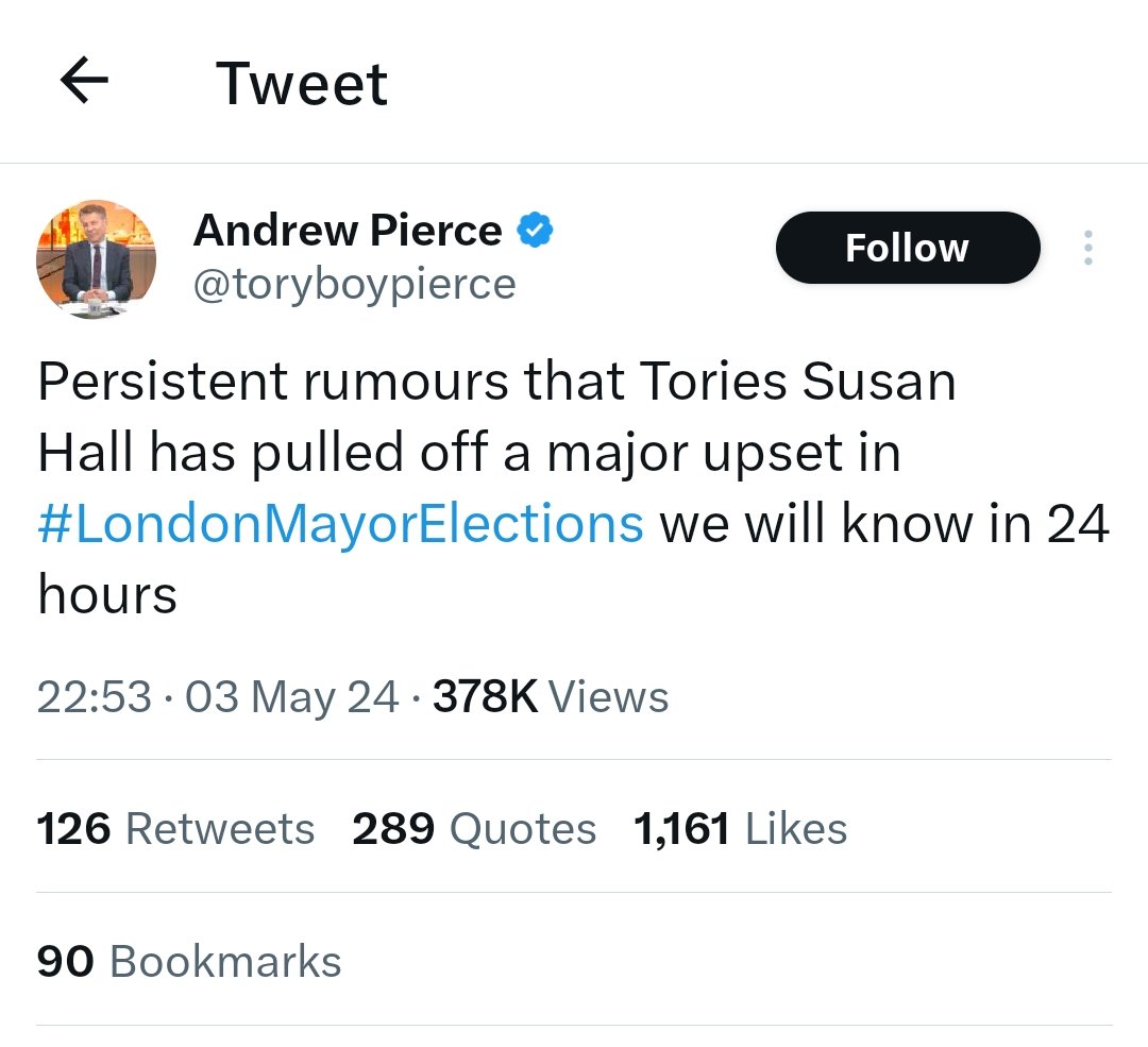 Why has @toryboypierce deleted this tweet?? Anybody know? #ToriesOutNow