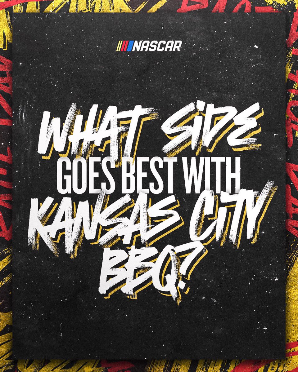 You’re enjoying some good ol’ KC BBQ before the races at @kansasspeedway this weekend… What side pairs best?
