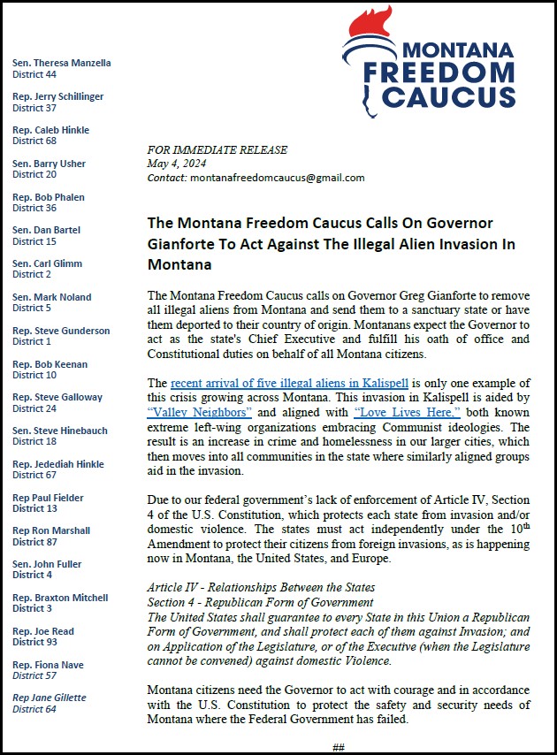 .@RepRosendale , @GovGianforte , #mtnews, #mtpol , @aaronflint , @SteveDaines , @RepRyanZinke , @MTDems , @MTGOP Calling on Governor Gianforte to act!!!