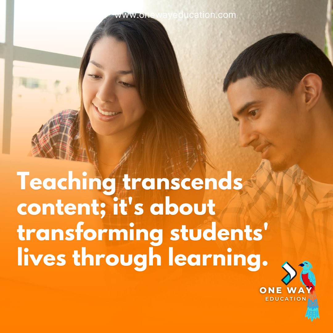 Teaching is about much more than simply presenting content; it involves engaging and inspiring students in a way that fundamentally transforms their lives through the power of education.

#JuntosPodemos
#1WayContigo