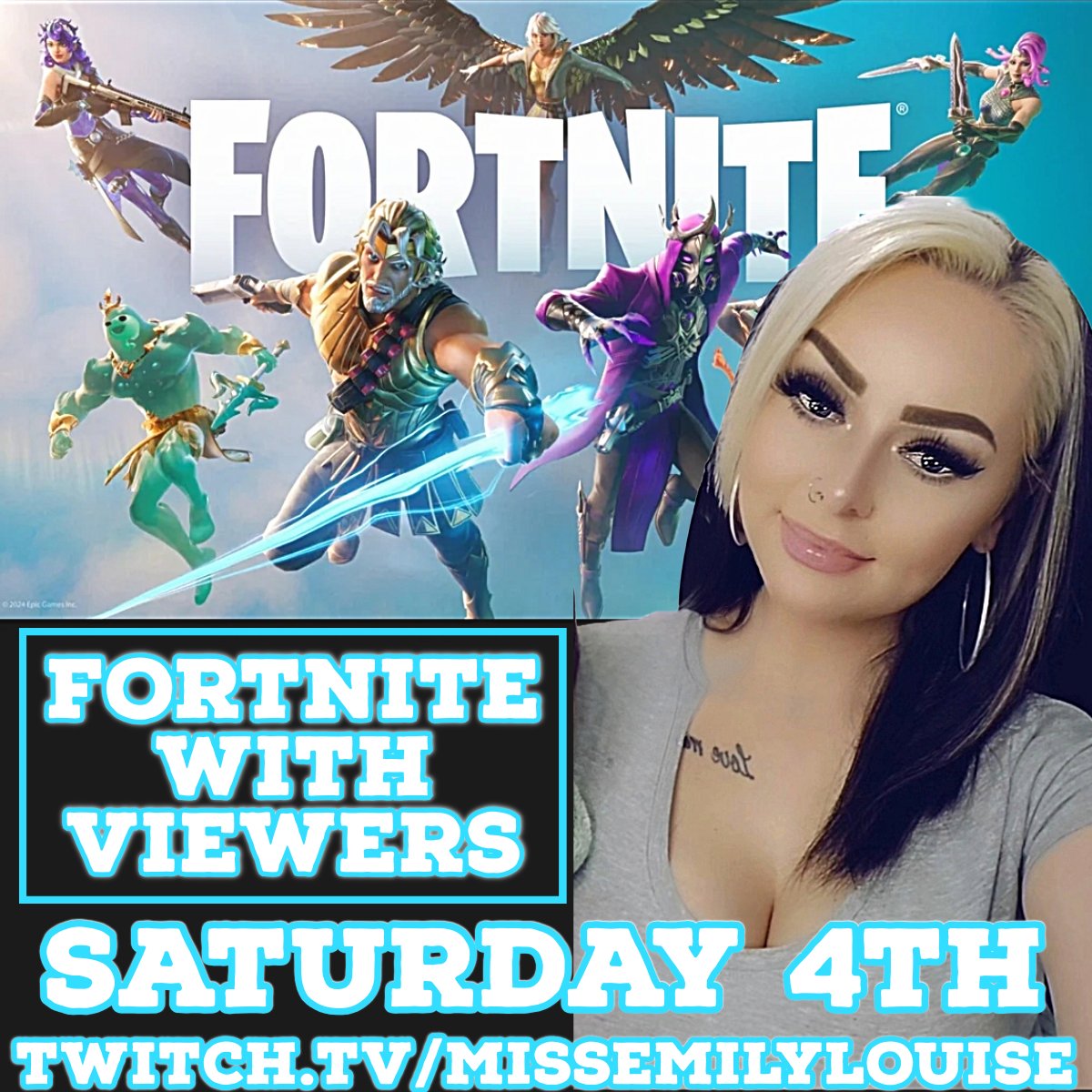 Pew pew 🔫👑 

On Twitch at 8pm 🩵 

Twitch.tv/MissEmilyLouise 

#SaturdayVibes #Maythe4thBeWithYou #Fortnite #chooseyourside #StarWars #twitch