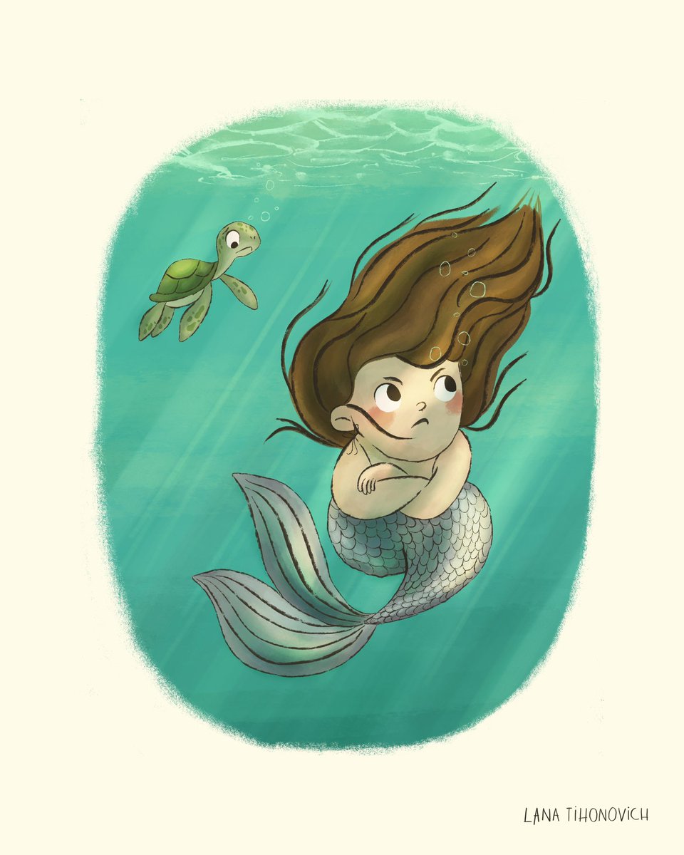 Happy grumpy #mermay 
#kidlit #kidlitart