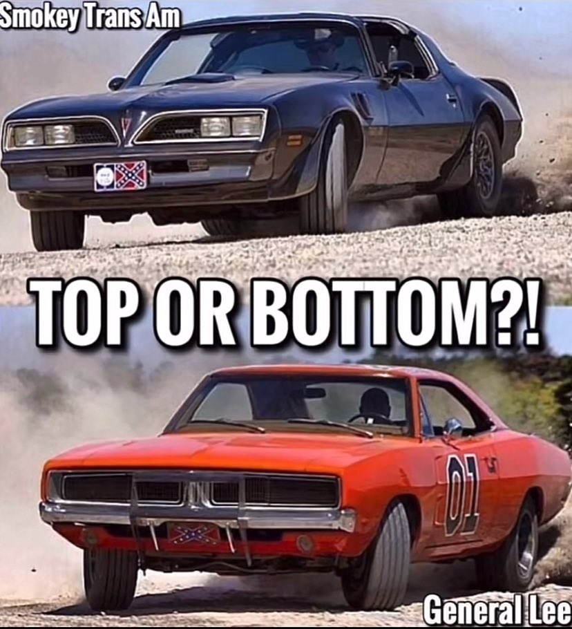 Smokey TransAm
Or 
General Lee ❓