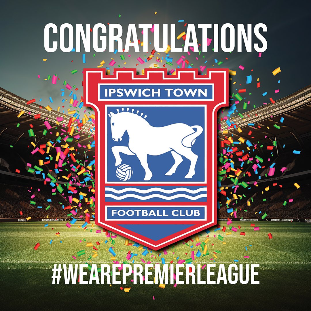 Tractor boys are right on it tonight!!! ⚽️⚽️⚽️🥂🥂🥂🥂🥂 #wearepremierleague #itfc <a href="/Creativeharte/">Creative Harte (Laura Harte)</a> designs