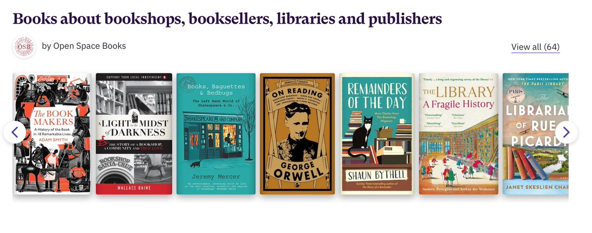 The wonderful 'The Book Makers' by @AdamSmy36314691 is on our list of books about bookshops, booksellers, libraries and publishers at <a href="/bookshop_org_UK/">Bookshop.org</a> uk.bookshop.org/lists/books-ab…?