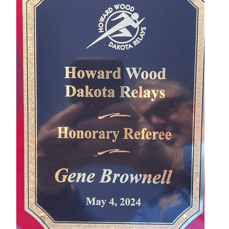 Congrats to former Central athletic director and coach Gene Brownell on being an honorary referee for the @dakotarelays!