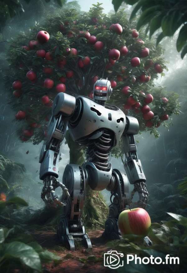 PhotoFm's tweet image. Malevolent Robot: Constructing Giant Apple Tree in Jungle 🤖🍏🌳 
#EvilRobot #GiantAppleTree #Jungle #DigitalArt #Realistic #Photorealistic #8K #Frostbite
photo.fm/92/malevolent-…