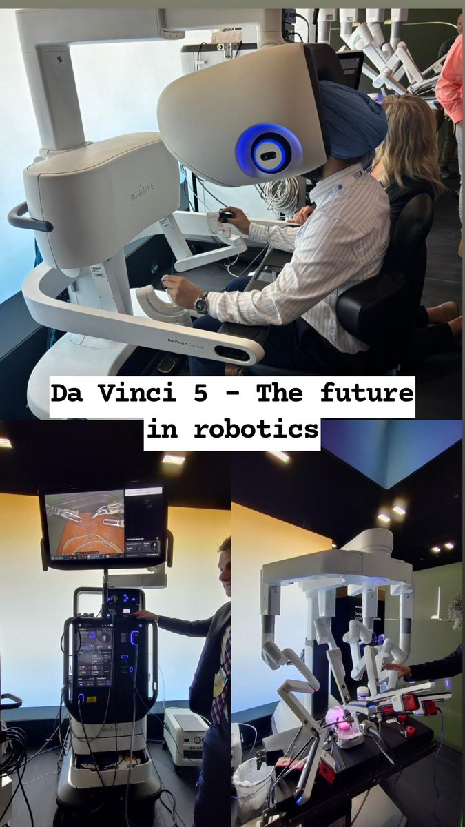 Da Vinci 5 - The future of robotics with haptic feedback, complete integration of the systems and integration of multiple machine learning models with artificial intelligence. Amazing to get a hands-on with this innovative machine.