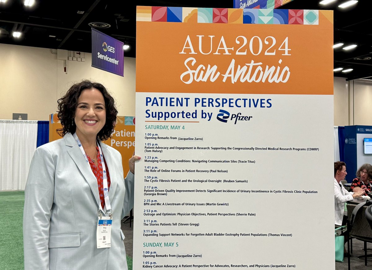 #AUA2024 patient perspectives! Today at 1:00! Come see @notaspare_kcadv share about navigating comorbidities in RCC!