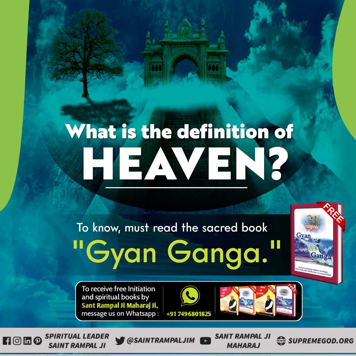 #ISLFinal
The Book “Gyan Ganga” is worthy of being kept in every home.
In Satlok(eternal abode), there is constant supreme peace and happiness. It is only possible to go to Satlok if we after
taking initiation/spiritual instruction from a Complete Saint keep doing bhakti of