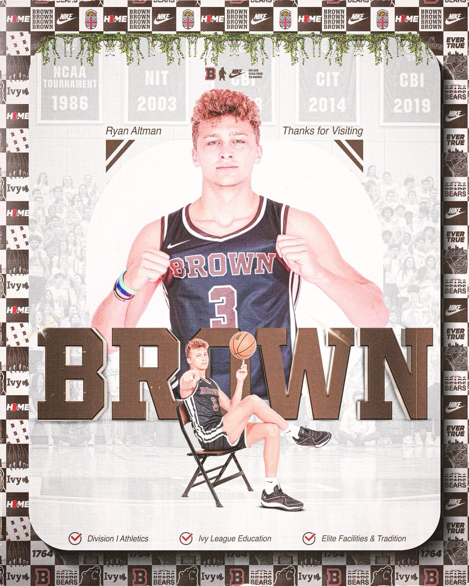 Thank you <a href="/mmartinbrown/">Mike Martin</a> and the rest of the <a href="/BrownU_MBB/">Brown Men's Basketball</a> staff for hosting my family and I on my first official visit. Had a great time on campus!