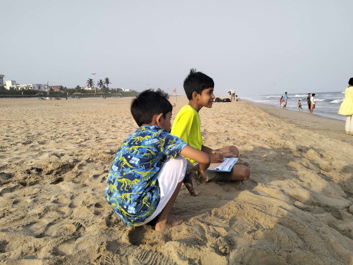 Imagine your #beach, where the Sun's warmth embraces every #creature, where the gentle #waves invite all beings to dance in harmony with rhythm of life.
Today's #environmentaleducation #EVENT at Golden beach(#blueflag), #Puri.
#sustainabletourism #natureforall #respectwildlife
