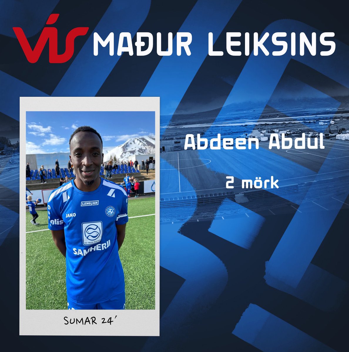 Jú jú 3-1 sigur á ÍBV er niðurstaðan á fallegasta velli landsins.

Frábær leikur hjá okkar mönnum þar sem Abdul setur tvö og Bor með glæsimark.

Vís maður leiksins kosinn af viðstöddum var að sjálfsögðu Abdeen Abdul með mörkin sín tvö

Áfram Dalvík/Reynir💙🚂