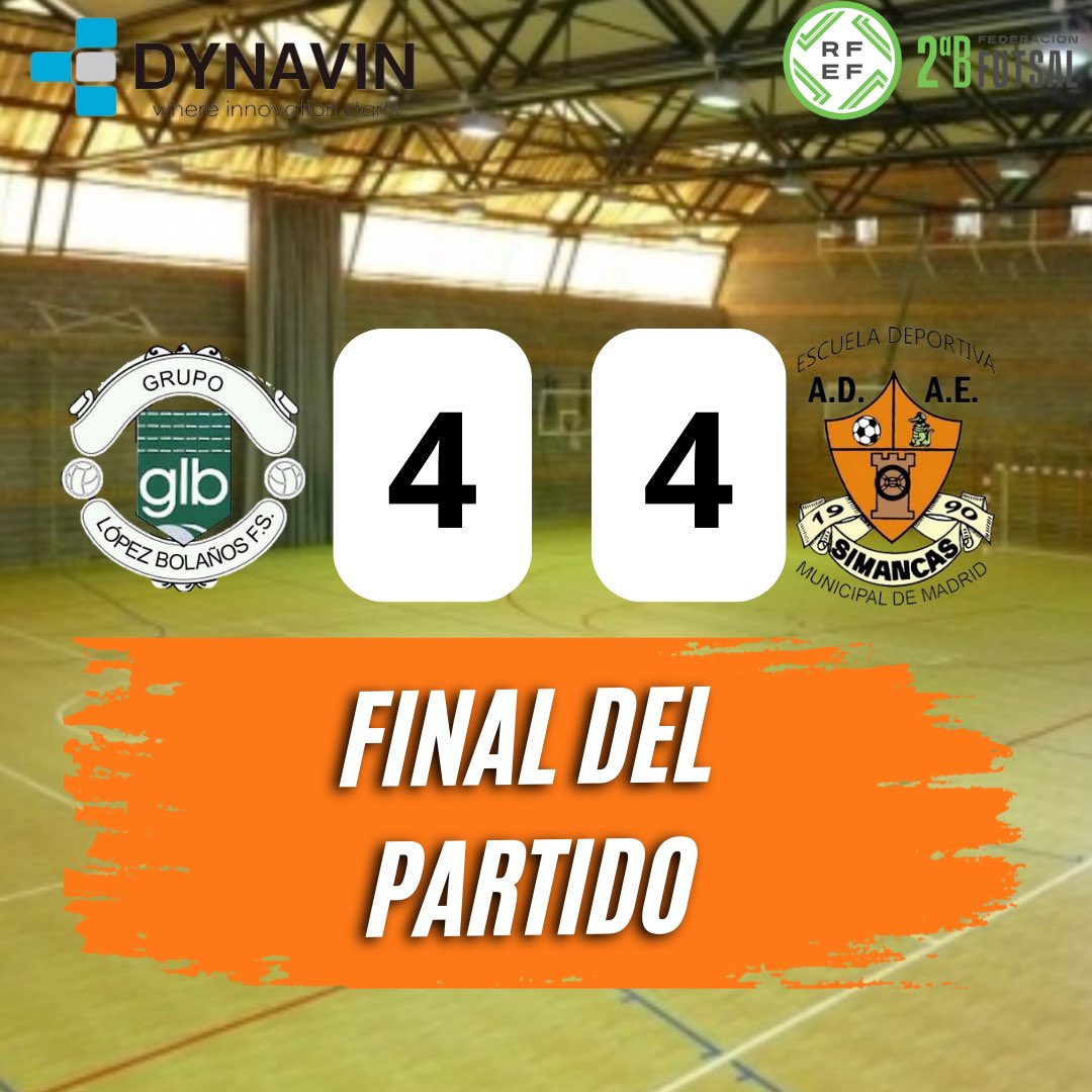 A.D.A.E.SIMANCAS (@adaesimancas) on Twitter photo |FINAL DEL PARTIDO|
<a href="/grupolopez14/">GrupoLopezBolaรฑosFS</a> 4-4 ADAE Simancas.
Goles de รscar x2, Lea y Pablo Merino.
Gran segunda mitad del equipo pero no conseguimos llevarnos los 3 puntos. ยกEl sรกbado hay una final en San Blas y os necesitamos!
#ElOrgulloDelBarrio ๐งก |FINAL DEL PARTIDO|
<a href="/grupolopez14/">GrupoLopezBolaรฑosFS</a> 4-4 ADAE Simancas.
Goles de รscar x2, Lea y Pablo Merino.
Gran segunda mitad del equipo pero no conseguimos llevarnos los 3 puntos. ยกEl sรกbado hay una final en San Blas y os necesitamos!
#ElOrgulloDelBarrio ๐งก