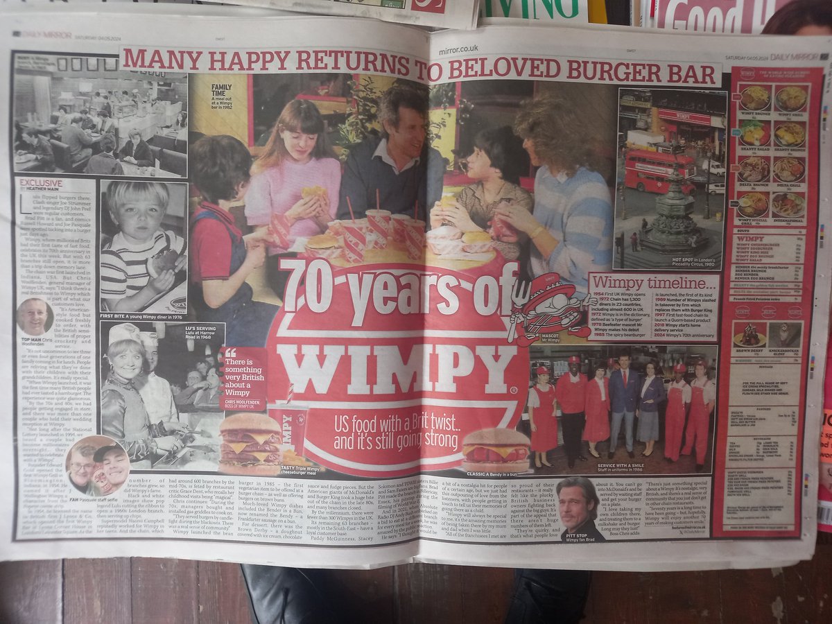 Happy 70th Birthday to @WimpyUK , we need more #Wimpys Back. They was the Best. #McDonalds aint a patch on a wimpy.