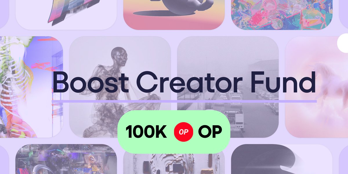 Week 1 of the Boost Creator Fund starts today! 🔴↗️ A total of 100K OP is up for grabs for creators driving mints with Boost! Here is what you need to know ↓