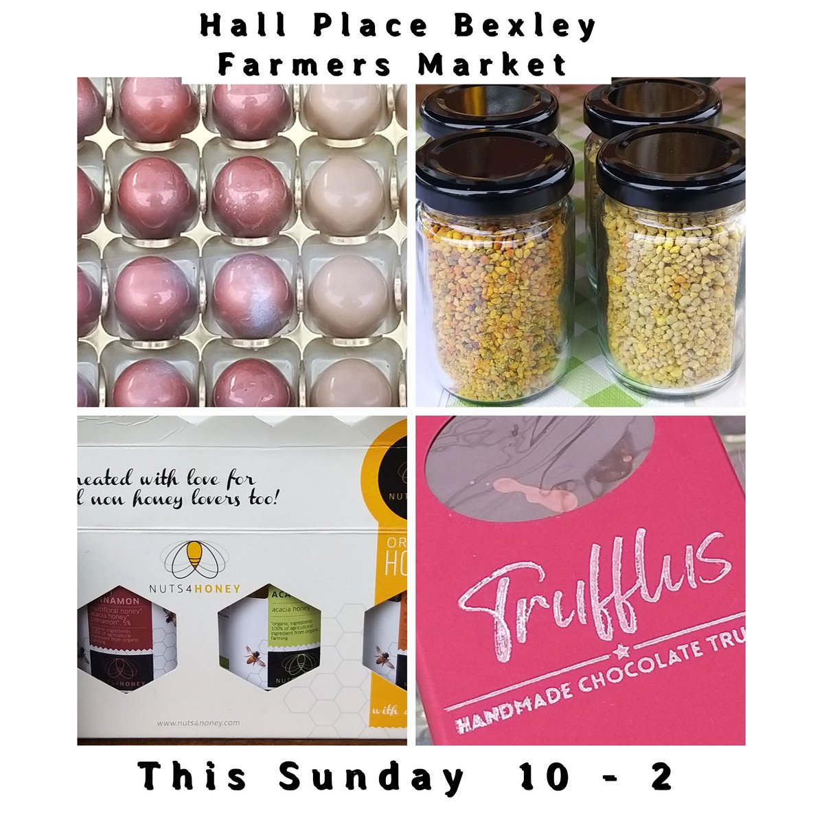 Farmers Market day at Hall Place #bexley tomorrow between 10 and 2. We've fish, beers, seasonal fruit/veg, marinades, game , chocolates, veg plants, sausages and more.