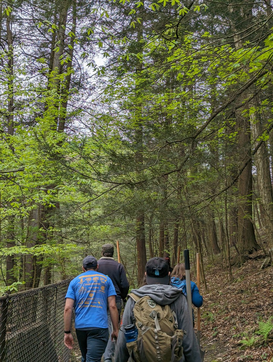 Tough but important day shoveling shale off the trail at beautiful Fillmore Glen in Moravia, Cayuga County for I Love My Park Day 2024! #NY22 #TeamWilliams