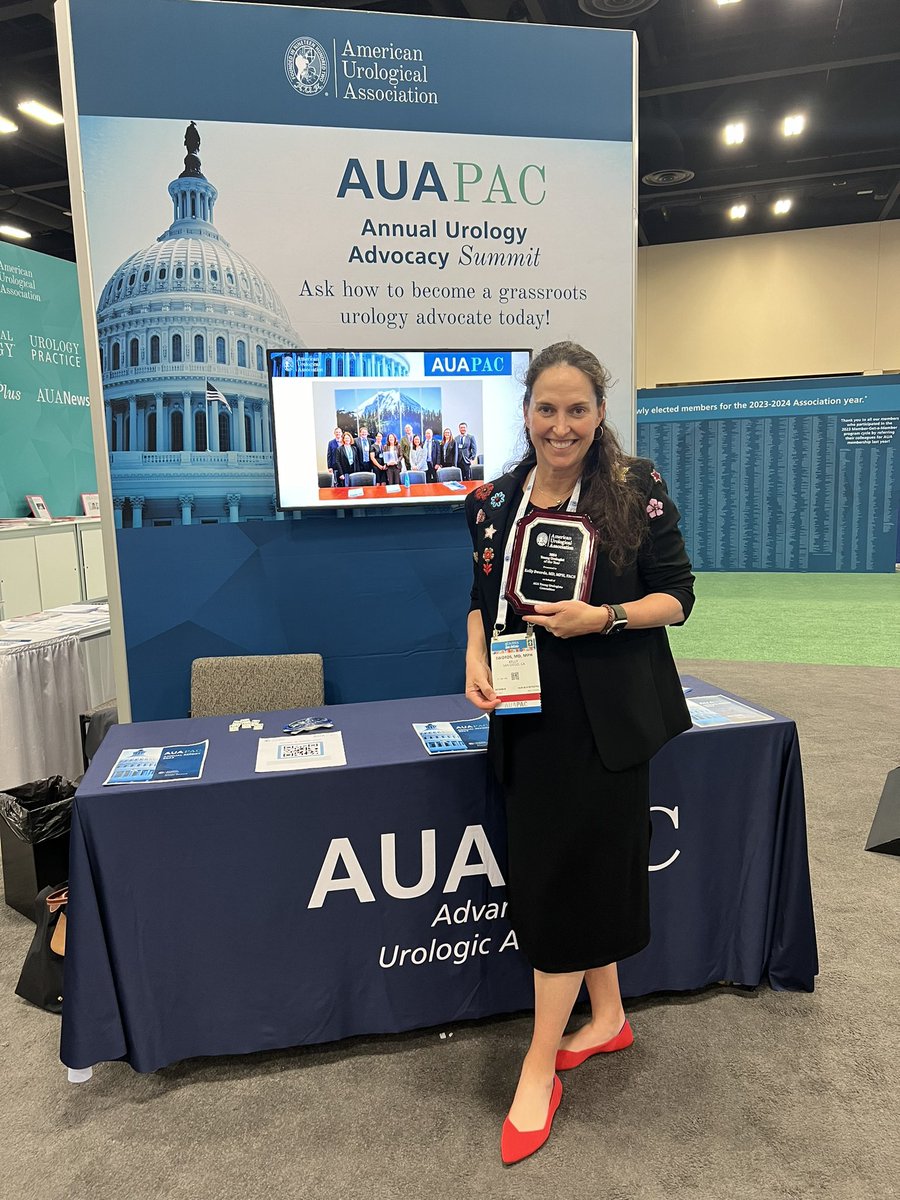 Congratulations to @AmerUrological health policy leader @k_dagger on winning the @auawest Young Urologist of the Year award for her tireless advocacy in pediatric urology #AUA24 🤩😍👏🏽