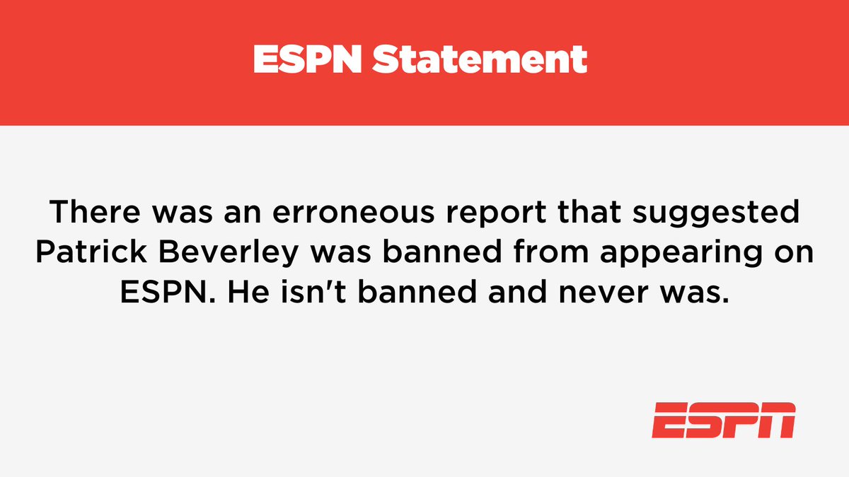 A statement from ESPN: