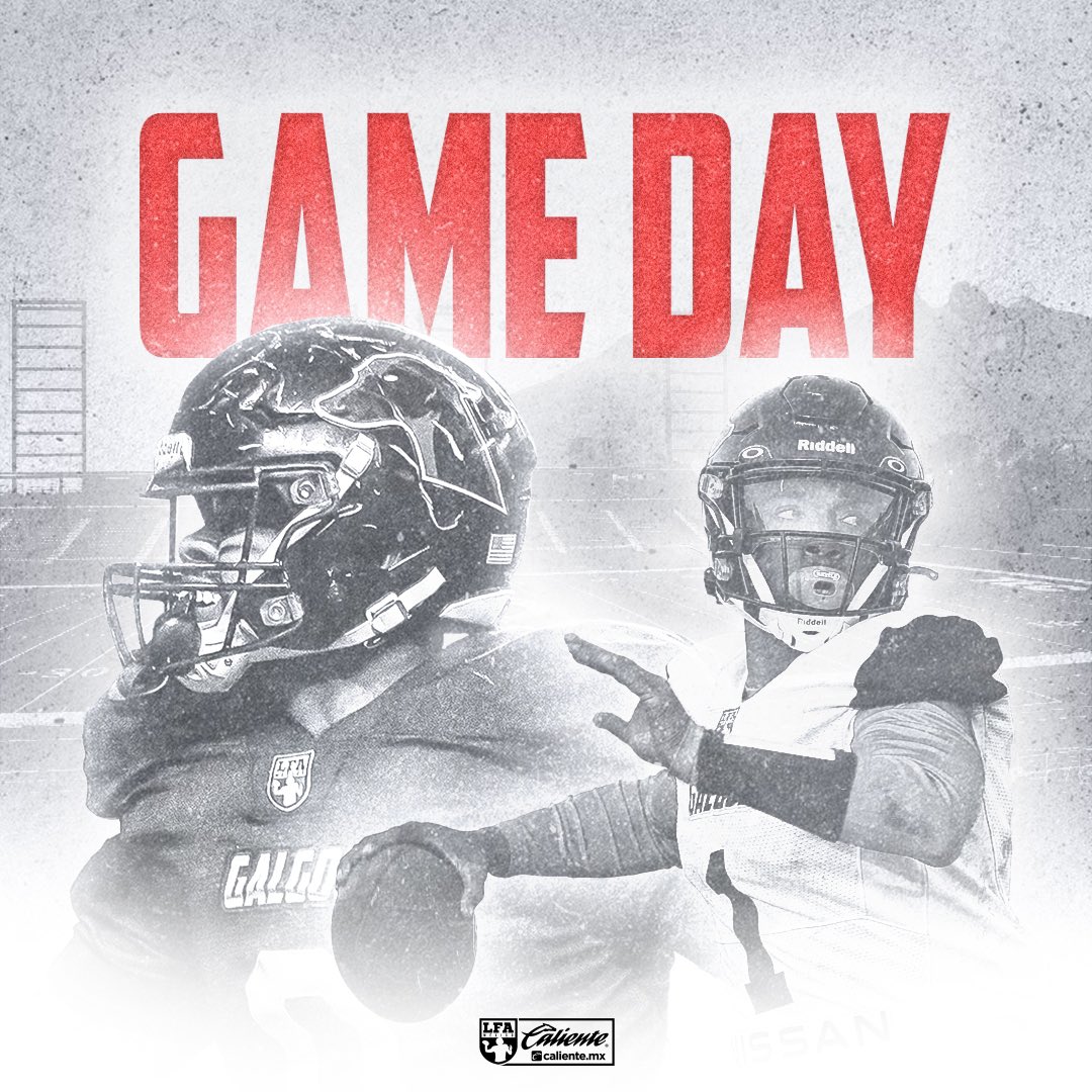 ¡Vamos por todo, game day!🗣️
🏈: Fundidores Vs. Galgos
🏟️: Estadio Banorte
🕓: 4:00pm pst 
📺: Facebook Live, YouTube 

#VamosGalgos❤️‍🔥
