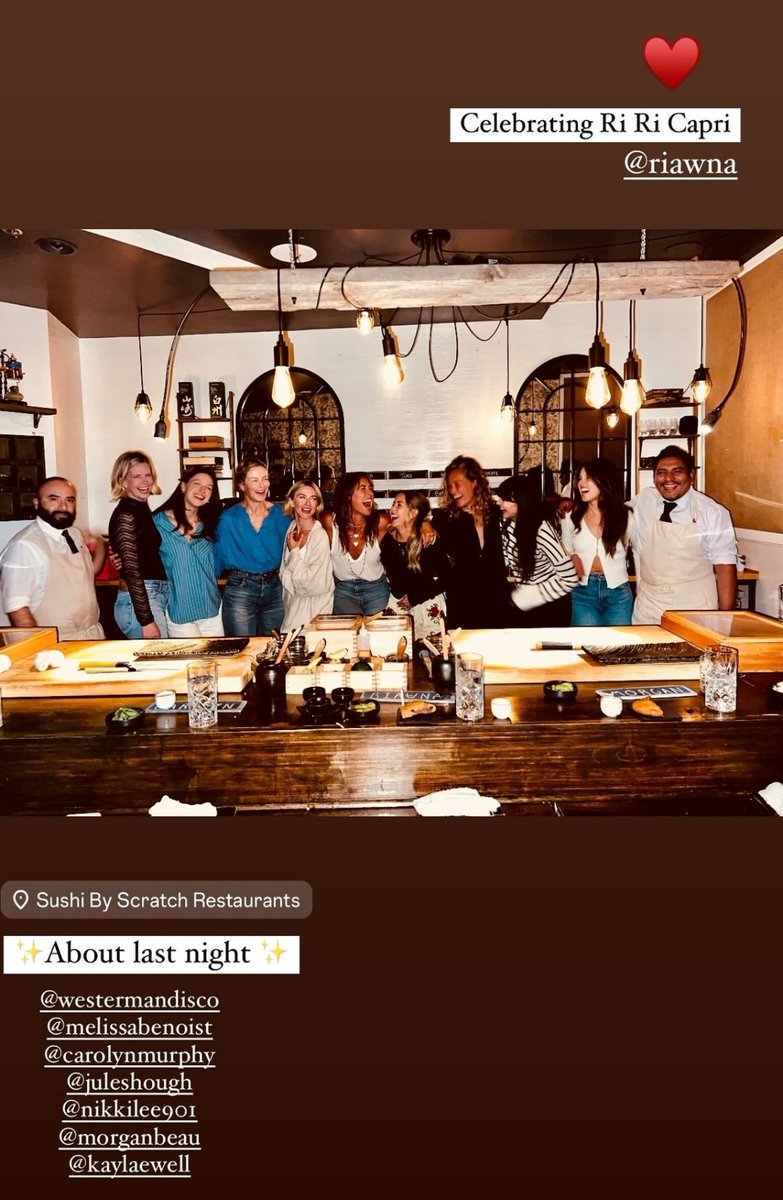 Nina last night with Kayla Ewell, Melissa Benoist, Jules Hough, Nikki Lee and more friends 🎂🫶🏻

📸 Nina Dobrev vía Instagram Stories