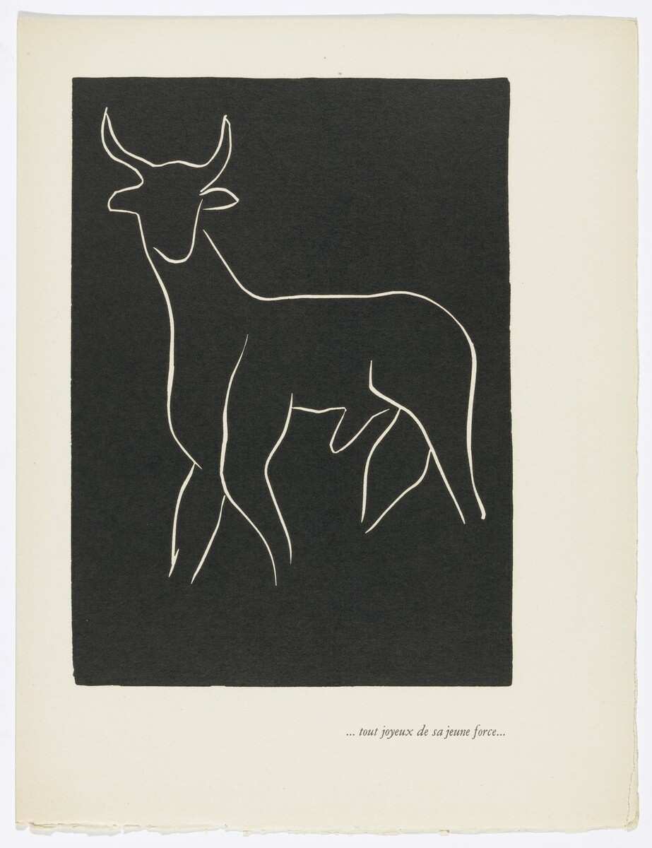 ...Totally Joyous of Its Young Strength... (...Tout joyeux de sa jeune force...) (plate, page 63) from Pasiphaé: Chant de Minos (Les Crétois), 1943–44, published 1944 Get more Matisse 🍒 linktr.ee/matisse_artbot