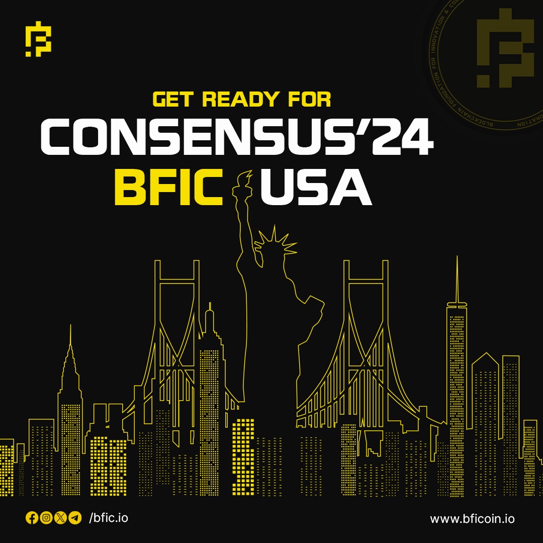 Attention BFIC Community,
Are you ready to join the journey to the moon❓

As the official sponsor of Coindesk Consensus 2024🔥
BFIC takes flight to new heights!

Let's rise together,
make history in the world of blockchain & crypto,
From May 29th to May 31st