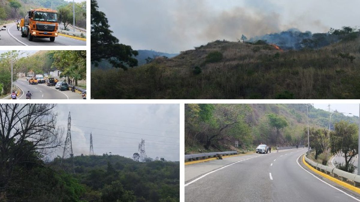 Bomberos combaten incendio forestal en el Waraira Repano dlvr.it/T6QLtR