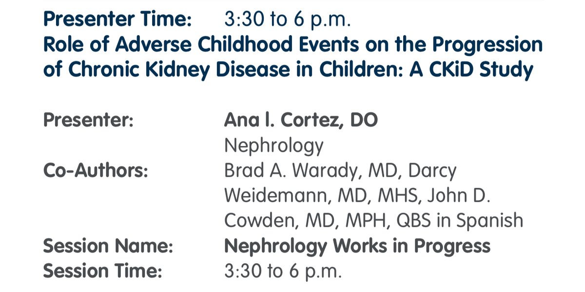 Children's Mercy Fellowship (@cmkcfellows) on Twitter photo Come check out Dr. Ana Cortez our 3rd year #PediatricNephrology fellow. Her poster session starts at 3:30pm make plans to stop by! #PAS2024 <a href="/DrDarcyW/">Darcy Weidemann</a> Come check out Dr. Ana Cortez our 3rd year #PediatricNephrology fellow. Her poster session starts at 3:30pm make plans to stop by! #PAS2024 <a href="/DrDarcyW/">Darcy Weidemann</a>